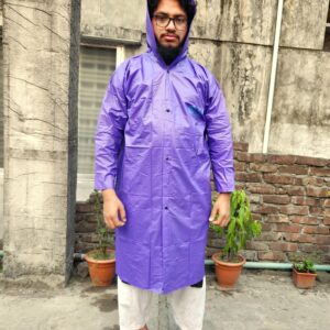 পার্পেল কালার মোটা চাইনিজ ফেব্রিকের রেইনকোট